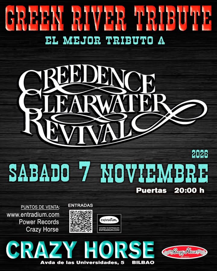 🔥☮️🔥 𝐆𝐫𝐞𝐞𝐧 𝐑𝐢𝐯𝐞𝐫 𝐓𝐫𝐢𝐛𝐮𝐭𝐞, el mejor Tributo a 𝐂͢𝐑͢𝐄͢𝐄͢𝐃͢𝐄͢𝐍͢𝐂͢𝐄͢ ͢ 𝐂͢𝐋͢𝐄͢𝐀͢𝐑͢𝐖͢𝐀͢𝐓͢𝐄͢𝐑͢ ͢ 𝐑͢𝐄͢𝐕͢𝐈͢𝐕͢𝐀͢𝐋͢ Vuelve a…